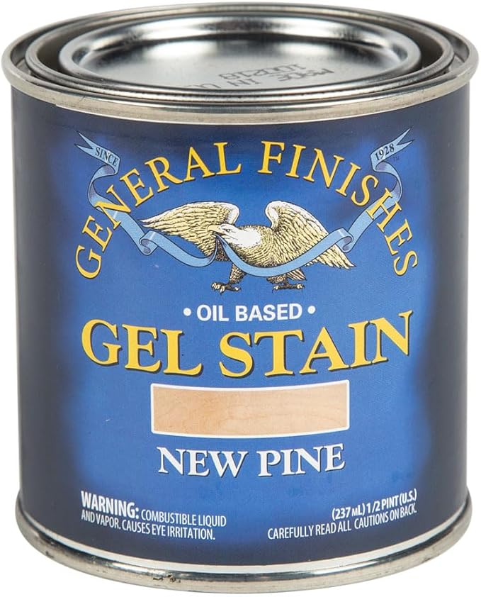 General Finishes Oil Base Gel Stain, 1/2 Pint, New Pine