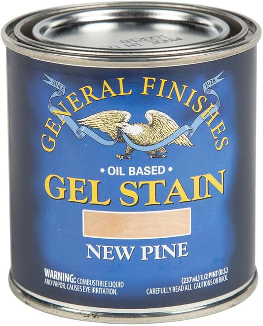 General Finishes Oil Base Gel Stain, 1/2 Pint, New Pine