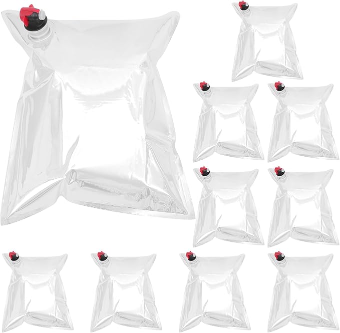MAGICLULU 10pcs Wine Purse Refill Bags Refill Bladders 5L Wine Purse Replacement Bags Refill Dispenser Bag Refillable Wine Replacement Storage Pouch with Spout for Wine