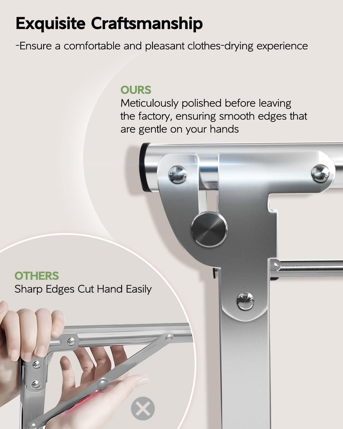 Clothes Drying Rack 95 Inches Folding Outdoor Indoor, Drying Rack Clothing Collapsible, Foldable Laundry Drying Rack, Heavy Duty Stainless Steel Clothesline, 20 Hooks 12 Clips