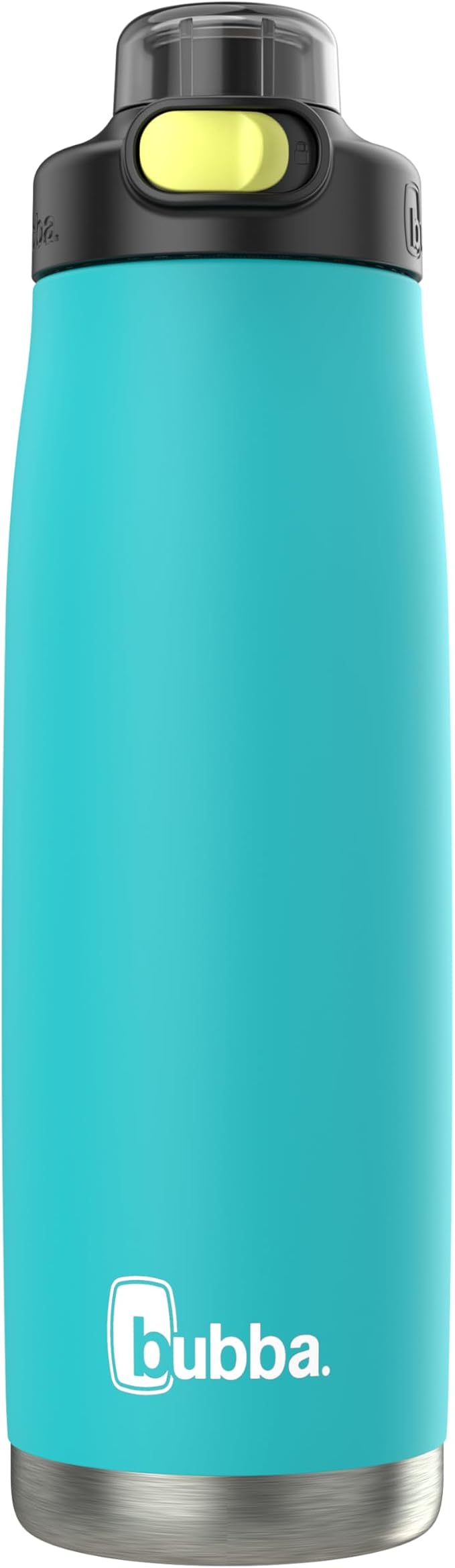 Bubba Radiant Stainless Steel Push-Button Chug Lid, 24oz. Water Bottle, Medium, Rubberized Scuba