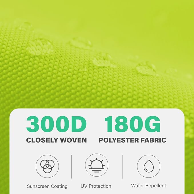 JEAREY 9 ft Patio Umbrella Replacement Canopy for 8 Ribs, Table Market Yard Umbrella Replacement Top Cover-Apple Green (Canopy Only)