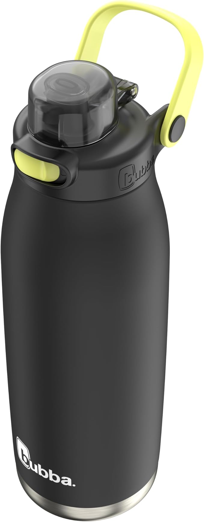Bubba Radiant Stainless-Steel Water Bottle with Pop-Up Straw, 32oz, Rubberized Licorice