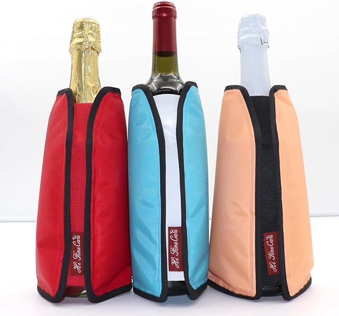 Wine Bottle Cooler, Wine Chiller Sleeve, Wine Cooling Sleeve for Bottle Keeps Wine, Champagne, or Beverage Chilled for Hours, Protective, Portable