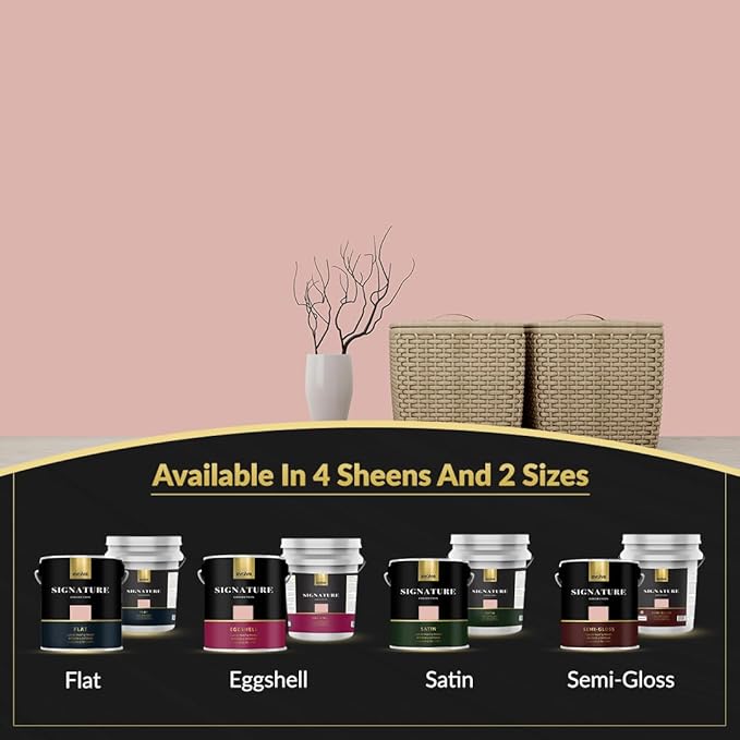 EVOLVE Signature Paint & Primer: Luxury Paint & Primer for Indoor & Outdoor Surfaces, Minimal Odor, Eggshell Sheen (Dusky Pink, 5 Gallon)