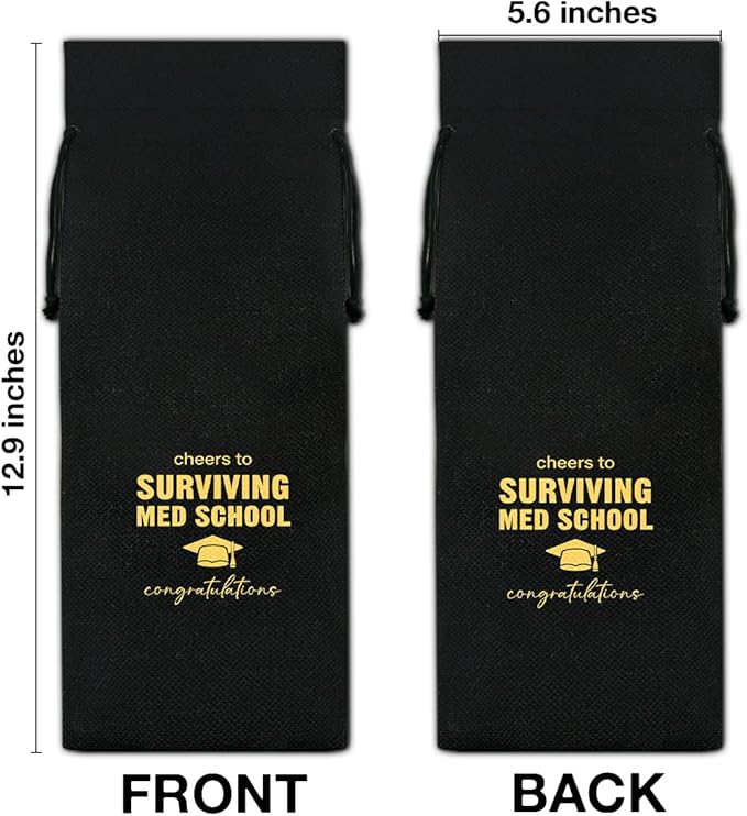 Graduation Wine Bag Med School Graduation Wine Bag Gift for Him Her Med School Student Graduates College Grad
