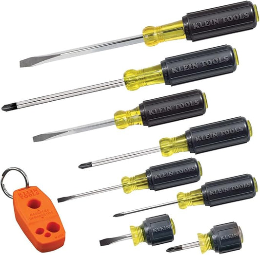Klein Tools 85148 Screwdriver Set with Magnetizer / Demagnetizer for Magnetic Tips, Flathead and Phillips, Home Improvement, 9-Piece