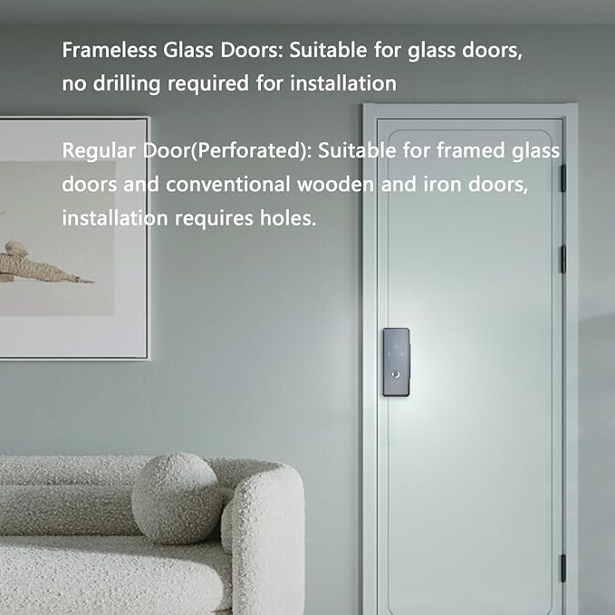 Door Locks with Keypads, Electronic Digital Deadbolt Smart Lock for Front Door,Fingerprint/APP/Password/Card/Key Five in One WiFi Lock for Home Hotel Apartment