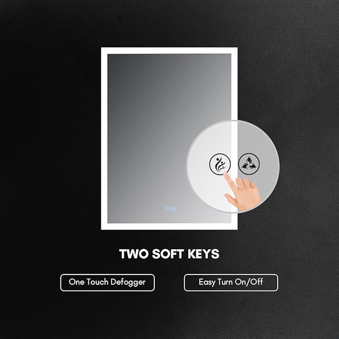 Blossom LED Lighted Mirror Medicine Cabinet, 24x32 Inch, Right Hinge | Wall Mounted Recessed or Surface Bathroom LED Medicine Cabinet with Mirror, Makeup Mirror with Lights | Defogger, 3 Color Dimmer