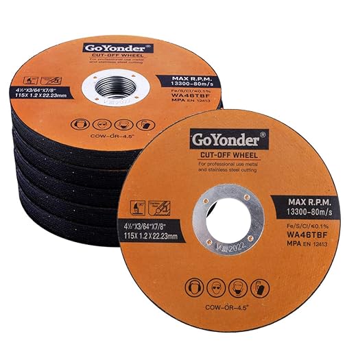 GoYonder 50 Pack 4.5" Cutting Wheel for Metal,Stainless and Steel 4-1/2" x 0.045 x 7/8-Inch Ultra Thin Cut-Off Wheel for Angle Grinders
