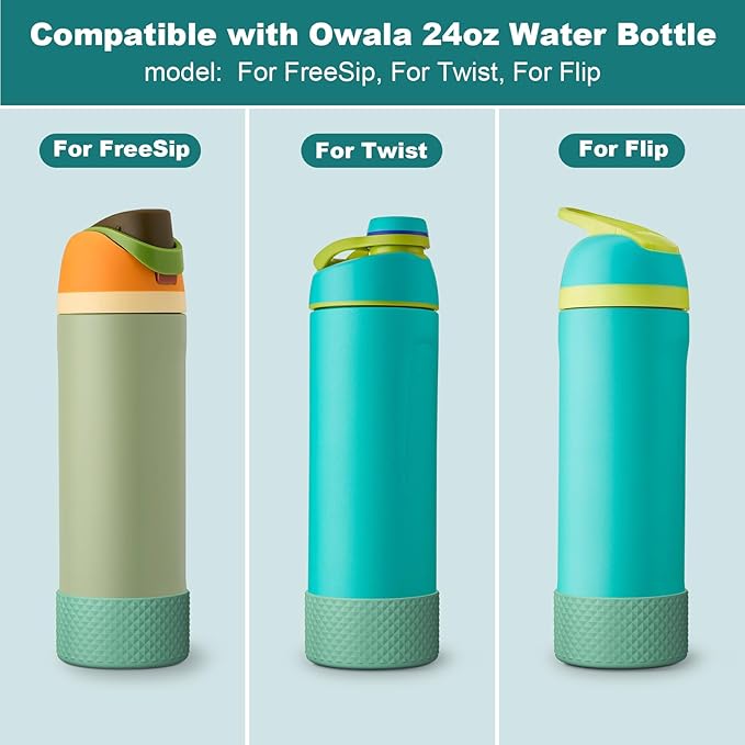 Silicone Boot for Owala Water Bottle 24 oz 32 oz 40 oz, Anti-Slip Protective Sleeve for FreeSip/Twist/Flip Stainless Steel Water Bottles Accessories