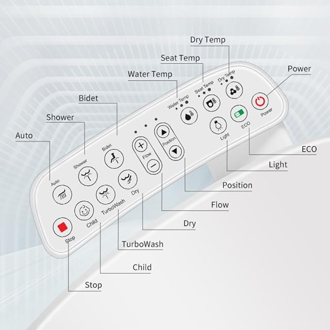 Electric Bidet Toilet Seat, Filtered & Unlimited Warm Water, 8 Modes Spa Wash, Warm Air Dryer, Heated Seat, Self-Clean Stainless Steel Nozzle, HD Night Light. 10-year warranty. (TB-26E,Elongated)