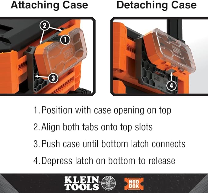 Klein Tools 50048 C-Style Copper Tubing Cutter Set with 1/2, 3/4, and 1-Inch Cutters, MODbox Case, Ultra-Compact for Tight Spaces, 3-Piece