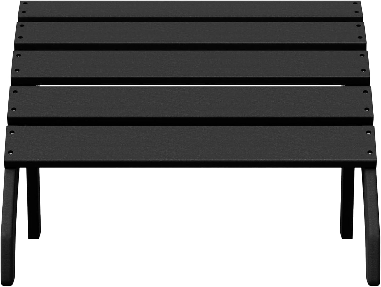 WestinTrends Dylan Outdoor Patio HDPE Adirondack Ottoman Footrest, Black