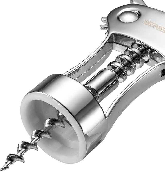 Wine Opener, Zinc Alloy Premium Wing Corkscrew Wine Bottle Opener with Multifunctional Bottles Opener, Sharp Corkscrew with Ergonomic Non-slip Wing Handle, Upgrade Green