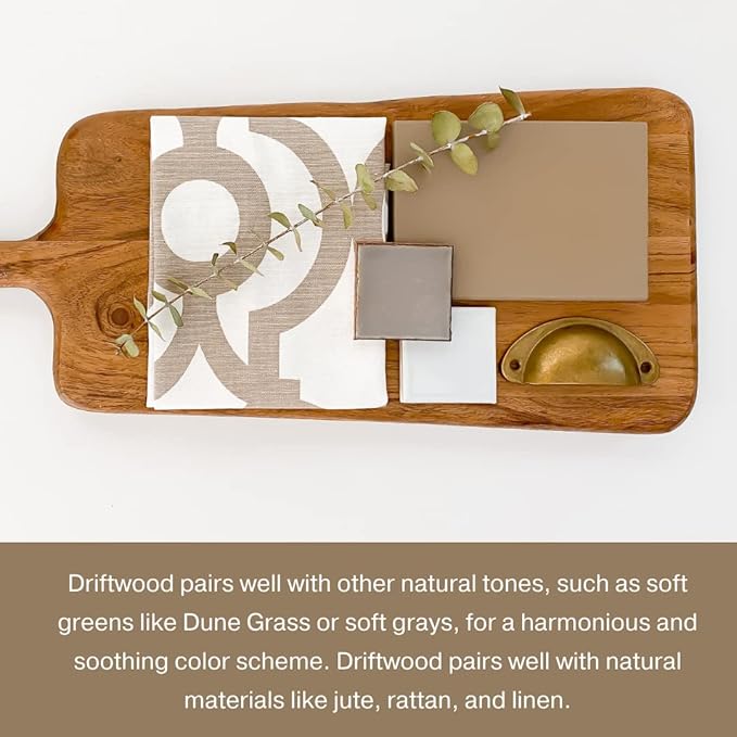 Country Chic All-in-One Chalk Paint for Furniture, Cabinets, Home Decor, Eco-Friendly, Matte Finish, Built-In Primer & Top Coat for Wood, Metal - Driftwood (Brown) - Quart 32 oz (950 ml)