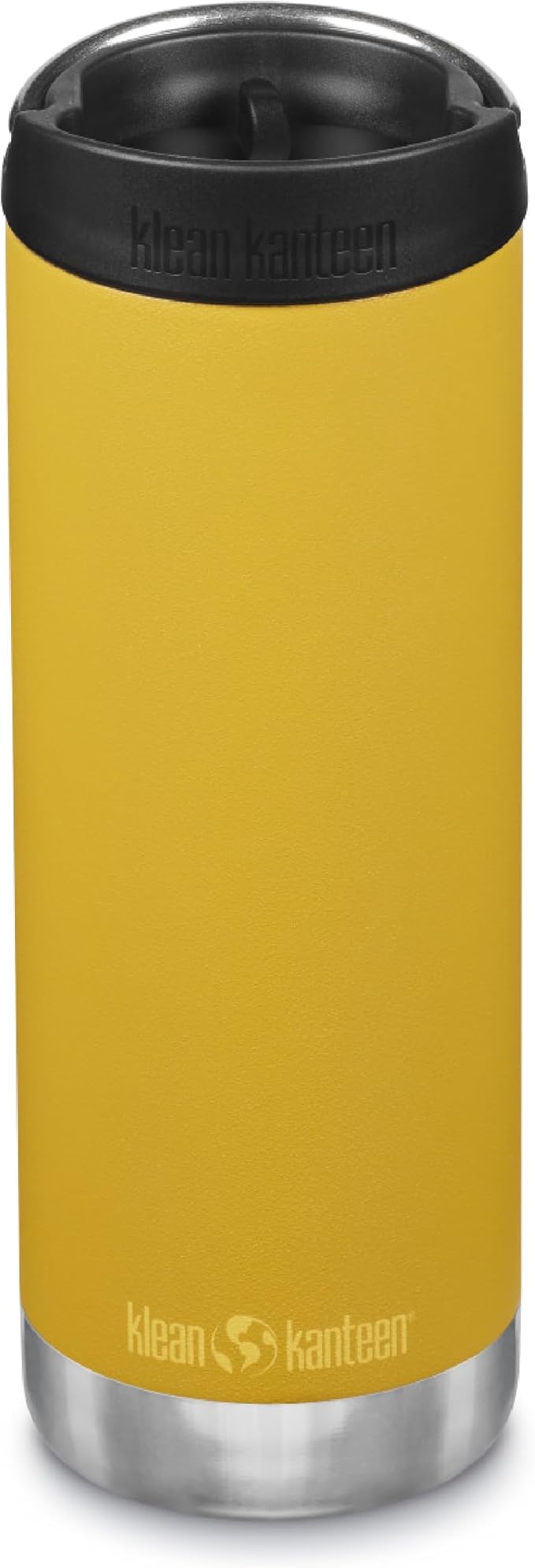 Klean Kanteen TKWide Insulated Coffee Tumbler with Café Cap - Stainless Steel Coffee Tumbler - 16 Oz, Marigold