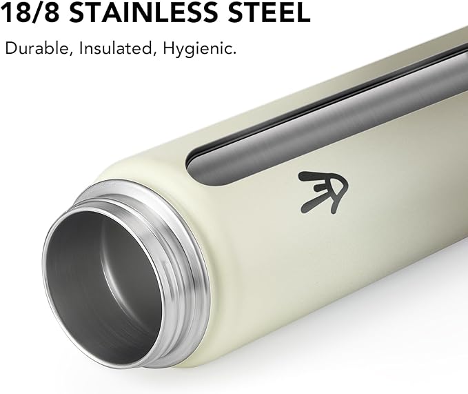 Enerbone Insulated Water Bottle, 32 oz Stainless Steel Water Bottles with Carrying Strap, Double-Wall Vacuum Insulation Thermos, Leakproof Sports Bottle with Straw, Keep Drinks Hot or Cold for Hours