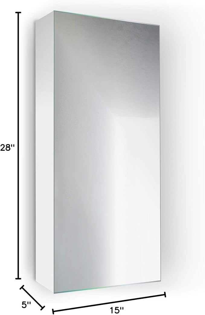 Krugg Medicine Cabinet | Recess or Surface Mount | Blum Hinge 170 Degree Soft Close | (15"x30")