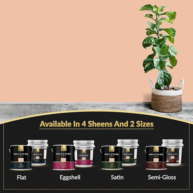 EVOLVE Signature Paint & Primer: Luxury Paint & Primer for Indoor & Outdoor Surfaces, Minimal Odor, Eggshell Sheen (Sahara Tan, 5 Gallon)