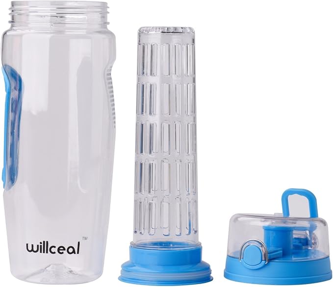 Fruit Infuser Water Bottle 32oz- Durable, Large - BPA Free Tritan, Flip Lid, Leak Proof Design - Sports, Camping