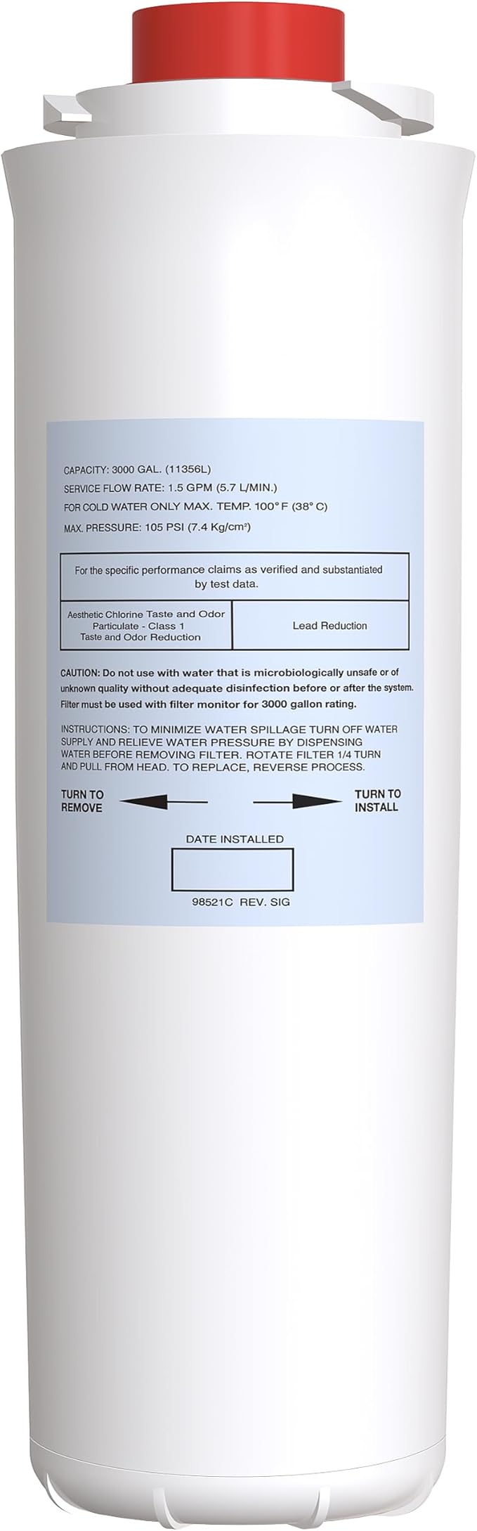 Filter Replacement for Elkay 51300C EWF3000 (No Chip - 1 Pack)