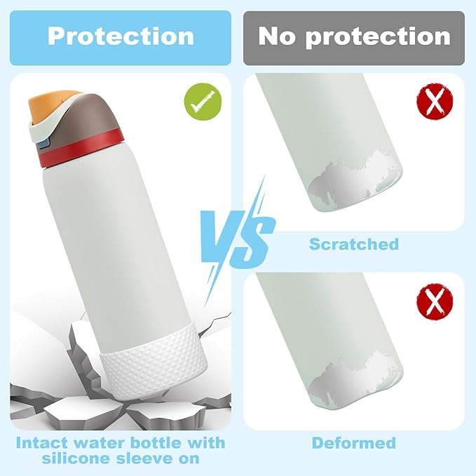 Silicone Boot for Owala Water Bottle 24 oz 32 oz 40 oz, Anti-Slip Protective Sleeve for FreeSip/Twist/Flip Stainless Steel Water Bottles Accessories