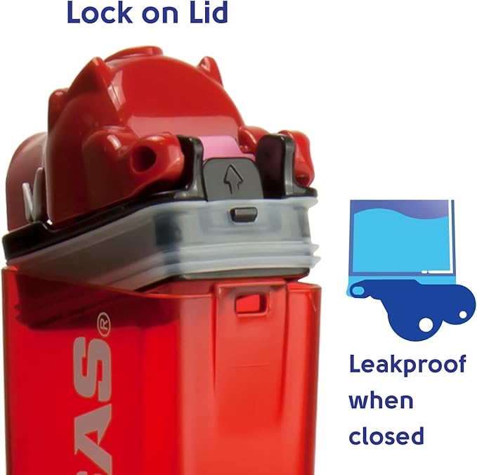 Reusable Water Bottle | Officially Licensed NCAA Sports Bottle | BPA Free | Dishwasher Safe | Big Red Mascot | 12 oz Drink in the Box - University of Arkansas