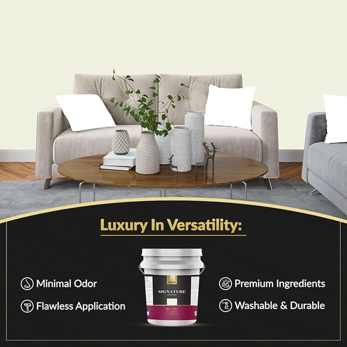 EVOLVE Signature Paint & Primer: Luxury Paint & Primer for Indoor & Outdoor Surfaces, Minimal Odor, Eggshell Sheen (Sailcloth White, 5 Gallon)