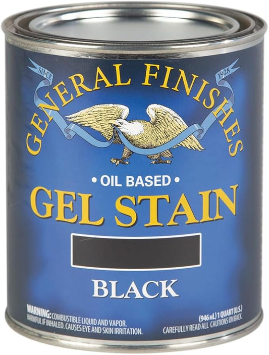 General Finishes Oil Base Gel Stain, 1 Quart, Black