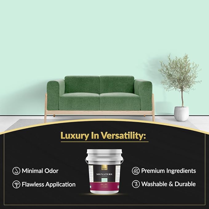 EVOLVE Signature Paint & Primer: Luxury Paint & Primer for Indoor & Outdoor Surfaces, Minimal Odor, Eggshell Sheen (Teal Green, 5 Gallon)