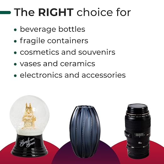 IDL Packaging Inflated 32 oz Bottle Air Bags, Self Sealed, Pack of 3 - Reusable Air Column Bags for Packing, Travel and Shipping - Cushioning Protector for Glass, Ceramic, Breakables