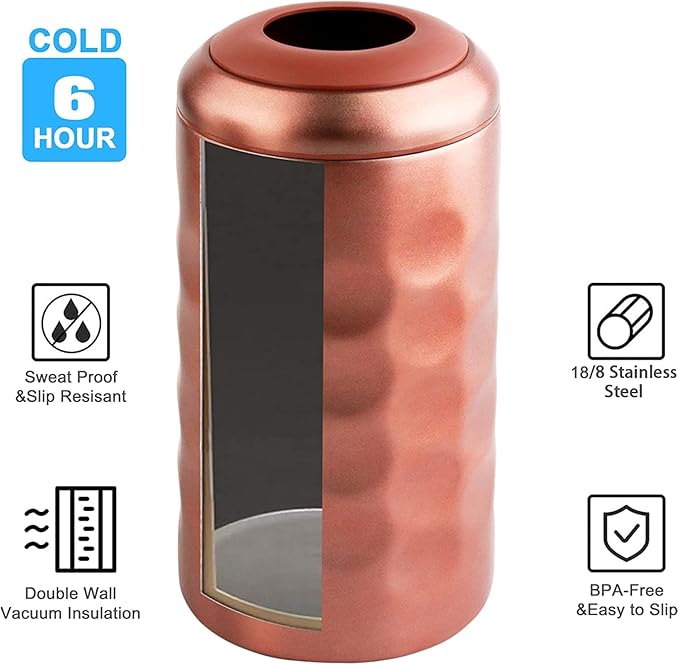 Sangyn Wine Chiller, Premium Wine Cold Bucket Double Walled, Portable Vacuum Insulated Wine Cooler for Most 750mL Champagne and Wine Bottles, Wine Gifts for Wine Lovers(Rose Gold)