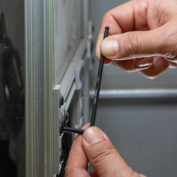 Klein Tools BLS22H Long Ball-End T-Handle Hex Key Wrench Set, 22-Key SAE and Metric, 1/16-Inch to 3/8-Inch, 1.5 to 10 mm