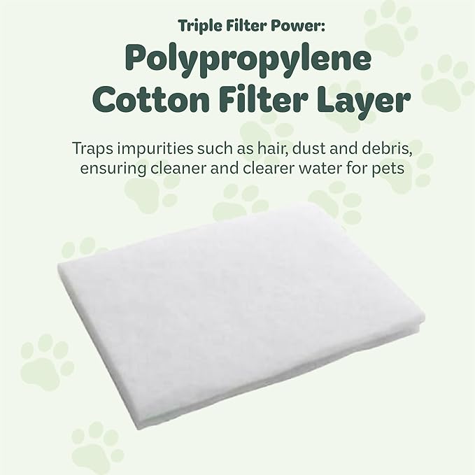 Desired Things 6 Pack Water Filter Replacement with Activated Carbon & Ion Exchange Resin for Controlling Chlorine & Odor in Your Dog and Cat Water Dispenser, Compatible with Most Pet Water Dispensers