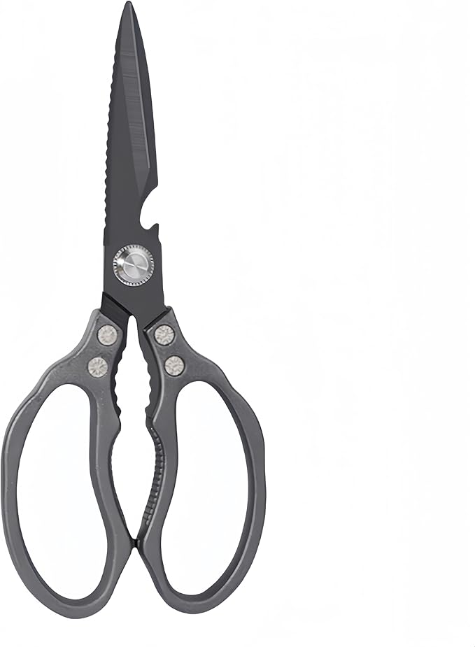 Kitchen Scissors, Heavy Duty Sharp Kitchen Shears Dishwasher Safe, Kitchen Accessories Cooking Shears for Kitchen Meat Chicken Fish Poultry Herb Bread (All Black)