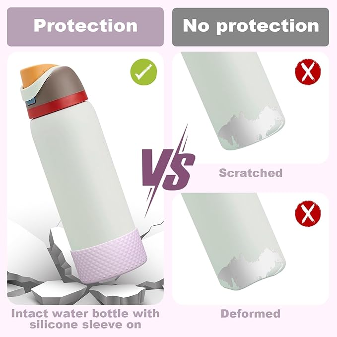Silicone Boot for Owala Water Bottle 24 oz 32 oz 40 oz, Anti-Slip Protective Sleeve for FreeSip/Twist/Flip Stainless Steel Water Bottles Accessories