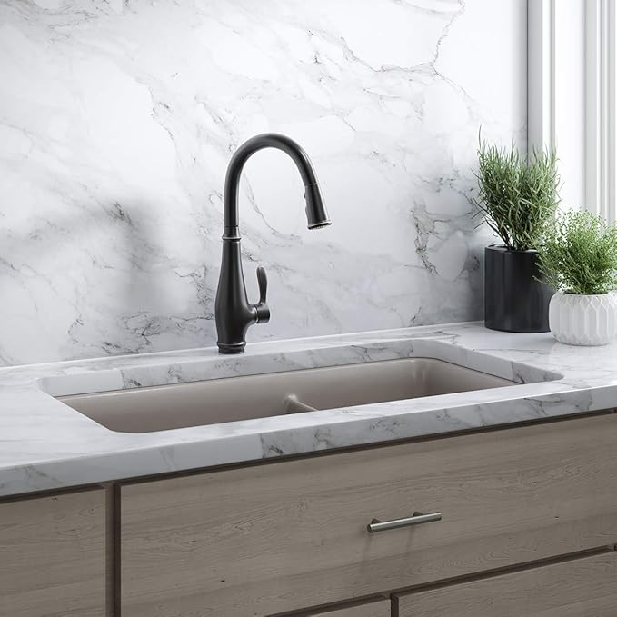 KOHLER K-8204-CM3 Cairn Sink, 33 in, Matte Taupe