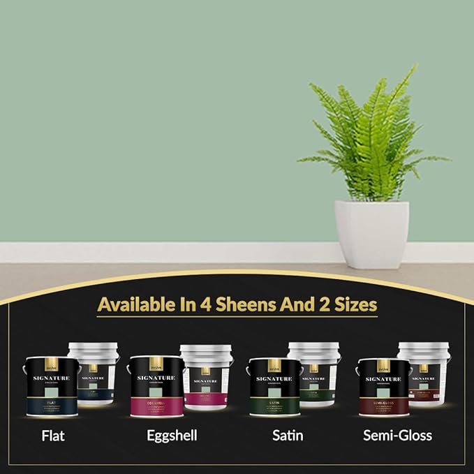 EVOLVE Signature Paint & Primer: Luxury Paint & Primer for Indoor & Outdoor Surfaces, Minimal Odor, Eggshell Sheen (Sage Green, 5 Gallon)