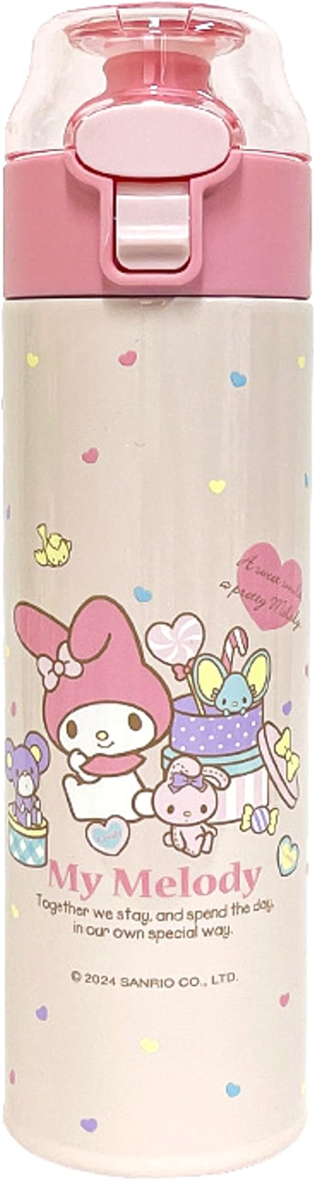Melody Stainless Steel Insulated Water Bottle 480ml - Pink
