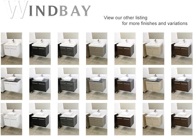 30" Freestanding Bathroom Vanity, Ebony. White Integrated Countertop