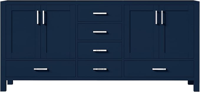 Big Sur 72 in. W X 22 in. D Navy Blue Double Bath Vanity Cabinet Without Countertop