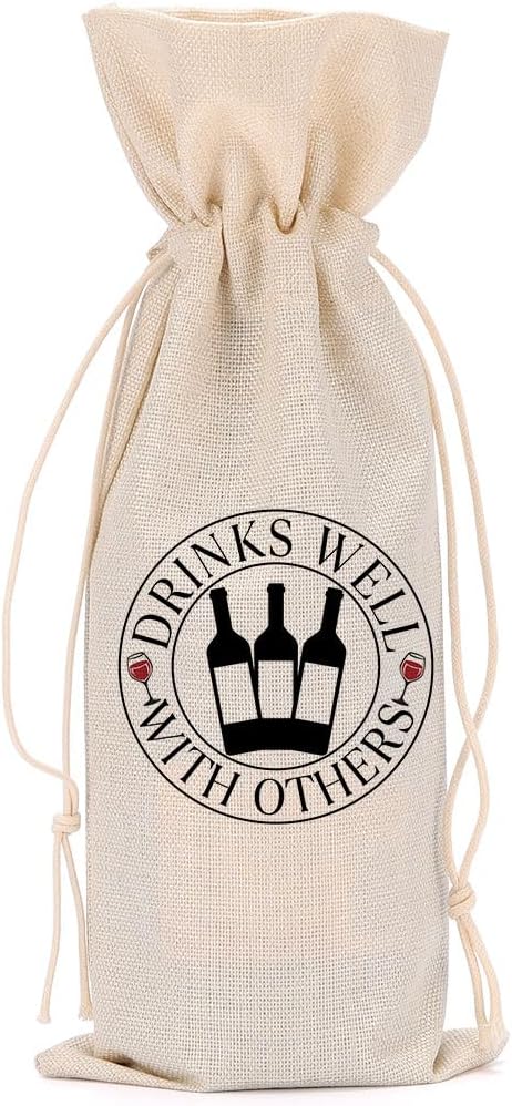 Funny Wine Quotes Wine Bag Wine Tasting Party Supplies for Wine Lovers Women Men Bride Groom Friend Mom Christmas Birthday Wedding Bachelorrette Party Wine Bags