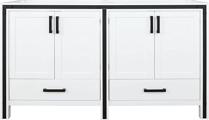 Augustine 60 in. W X 22 in. D White Double Bath Vanity Cabinet Without Countertop