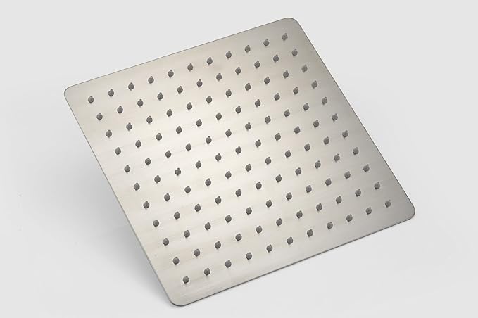 sumerain Shower System Brushed Nickel, Ceiling Mount Shower Faucet with Rough-in Valve, 8 Inches High Pressure Rain Shower Head