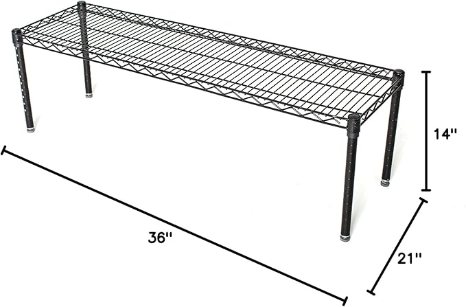 Omega Products Corporation 21" Deep x 36" Wide x 14" High Black Stationary Dunnage Rack