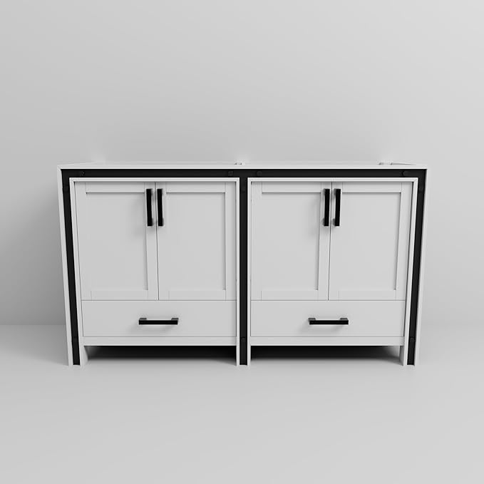Augustine 60 in. W X 22 in. D White Double Bath Vanity Cabinet Without Countertop