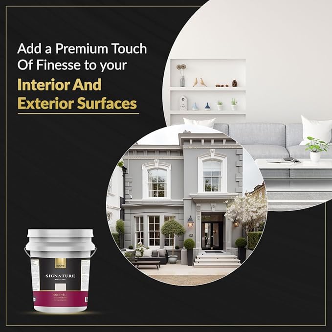 EVOLVE Signature Paint & Primer: Luxury Paint & Primer for Indoor & Outdoor Surfaces, Minimal Odor, Eggshell Sheen (Quicksilver Gray, 5 Gallon)