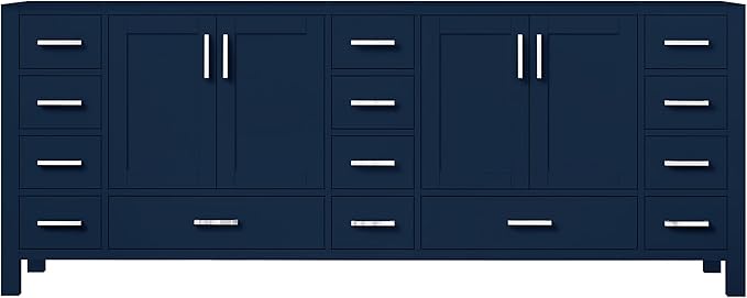 Big Sur 84 in. W X 22 in. D Navy Blue Double Bath Vanity Cabinet Without Countertop