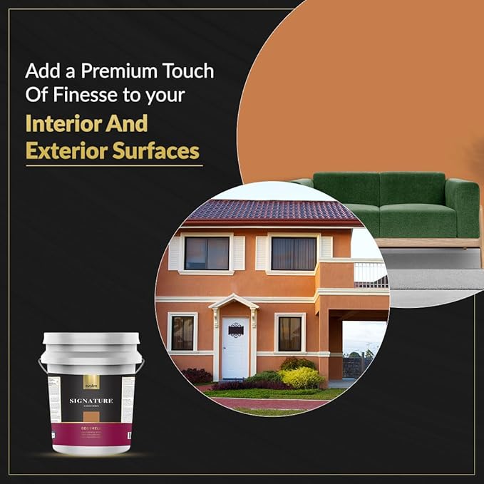 EVOLVE Signature Paint & Primer: Luxury Paint & Primer for Indoor & Outdoor Surfaces, Minimal Odor, Eggshell Sheen (Luxury Tan, 5 Gallon)